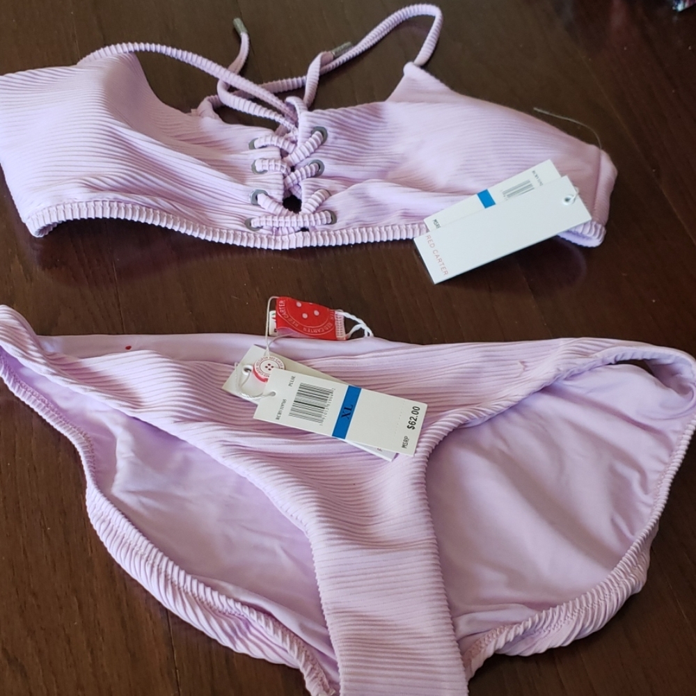 Red carter 2 piece bikini xl